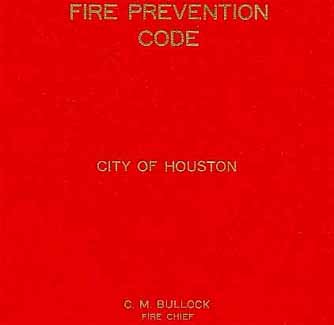 Fire Prevention Code City Of Houston