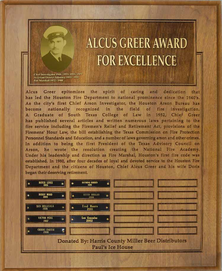 Alcus Greer Award For Excellence